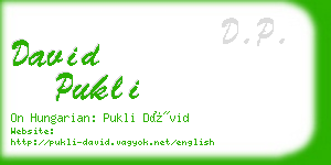 david pukli business card